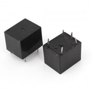 PBC Mount 5 Pins SPDT General Purpose Relay Black DC 12V Coil 2 Pcs