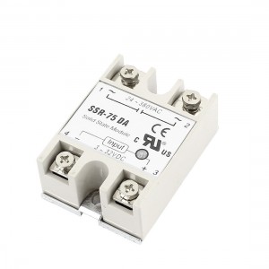 AC 24-380V 75Amp Single Phase Solid Module State Relay SSR-75DA w Base