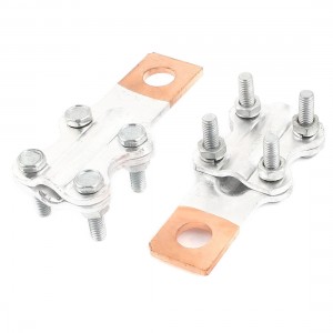 2pcs 300A JTL Copper Aluminum Jointing Clamp Cable Terminal 13mm Ring 1 2" Stud