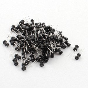 100Pcs 560uH 200mA 4x6mm 10% Tolerance Radial Lead Inductor Black