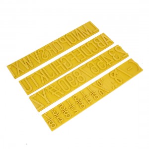 7mm Thickness Letter Number Rubber Stamp Coder Set for Roller Printer