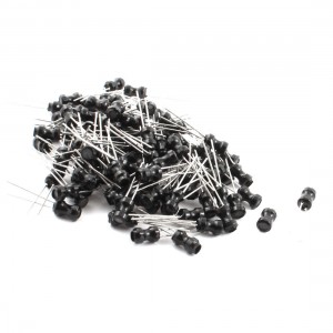 100Pcs Radial Leaded 10UH 500mA 10% 4x6mm Magnetic Core Inductors Black