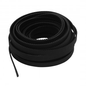 2GT 6mm Wide 2mm Pitch Open Loop Rubber Timing Belt Black 5M for 3D Printer