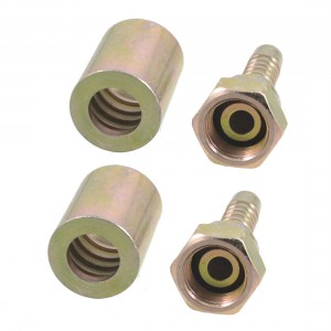 2 Pcs Hydraulic Fittings 3/8" PT Thread Oil Pipe Connectors Hose Couplers