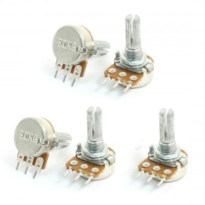 Top Adjustment Single Turn Knurled Shaft 3Pin Potentiometer 10K Ohm 5pcs