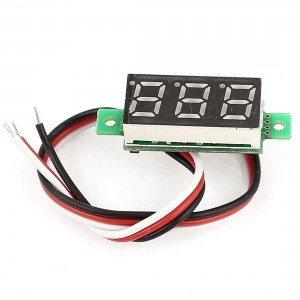 V18D DC 3-30V 3 Digits Blue LED Voltmeter for Battery Voltage