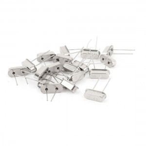 20 Pcs Low Profile 18.432MHZ Frequency DIP Crystal Oscillator HC-49S Silver Tone