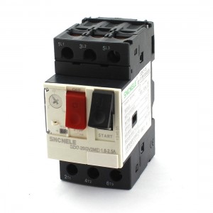 1.6-2.5A 690V 6KV ON/OFF Button Black Starting NO+NC Motor Circuit Breaker