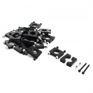 20Pcs 12mm Black Aluminum Clamp for Carbon Fiber Tube RC Quadcopter Hexrcopter