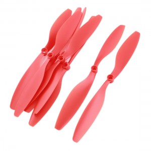 4Pair 10" Dia 4.5" Pitch Red Plastic CW/CCW Propeller for RC Quadcopter
