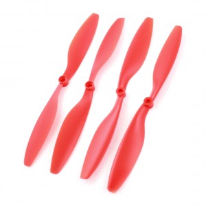 2Pair 1045 10" Dia 4.5" Pitch Red Plastic CW/CCW RC Quadcopter Prop