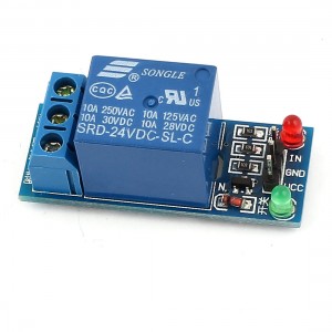 DC 24V 1-CH Low Level Trigger PLC Relay Expansion Board Module