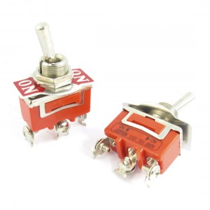 2 Pcs Panel Mount 3 Terminal Wobble Lever SPDT ON-ON Toggle Switch 250V 15A