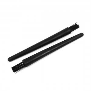 2pcs 18mm x 8mm Black Plastic Round Handle Anti Static ESD Brush