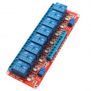 High/Low Level Trigger Optocoupler Relay Module DC9V 10A 8 Channel