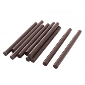 10Pcs 7x100mm EVA Hot Melt Glue Adhesive Sticks Coffee Color for Crafts