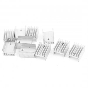 10 x Silver Tone Aluminum Heat Sink 21x15x10mm for TO-220 Transistors