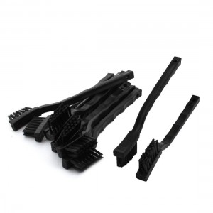 17cm Black Antislip Plastic Handle Static Control Anti Static Dust Brush 10Pcs