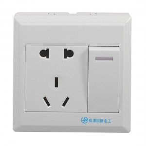 Single Switch 10A-16A AC 110-250V 2 Pin US EU Outlet 3 Pins AU Socket Wall Plate