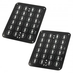 2Pcs 24 x 1W 3W 5W High Power LED Lamp Aluminum Base Plate 182mm x 142mm