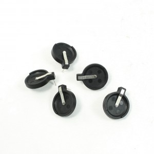 CR1616 Cell Coin Button Battery Holder Socket Black 5 Pcs