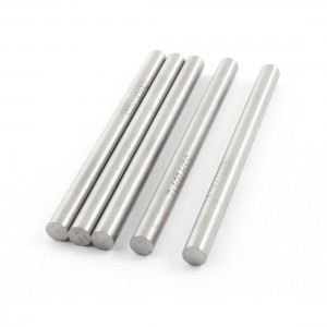 5 Pcs 7mm x 100mm Silver Tone High Speed Steel Round Lathe Bar Rod