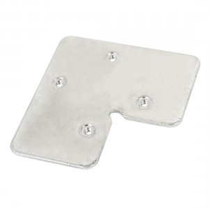 Hardware Parts Flat L Shape Angle Plate Corner Brace Bracket 70mm x 70mm