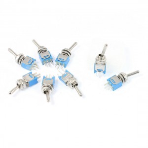 8pcs SPDT 3 Terminals Mini Latching Toggle Switch AC 250V 1.5A
