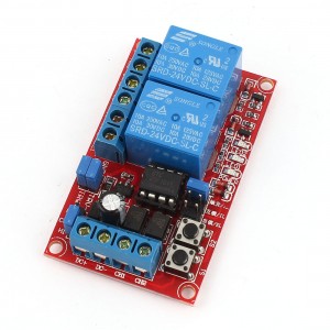 DC 24V 2 Channel Self-lock Interlock Triggered Relay Module for PIC Arduino