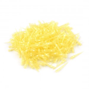 Lab Clear Yellow Plastic Liquid Filter Pipette Tips 200ul 1000 Pcs