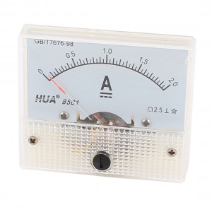 85C1 Panel DC Current Ampere Meter Analog Ammeter 0-2A