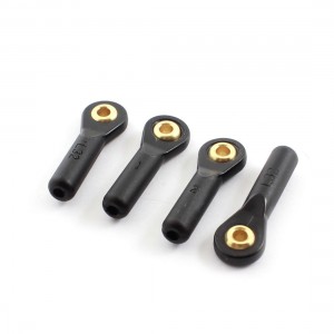 4Pcs 3X32X3mm Rod End Metal Ball Head Buckle Joints Black for RC Climbing Car