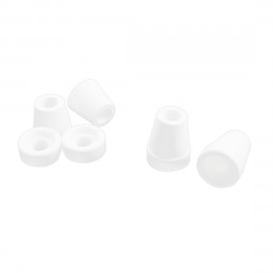 4PCS White 7mm Hole Dia Wire Tapered Ceramic Electrical Insulator AC250V 425C