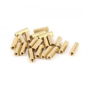 20 Pieces M3 Female Thread Brass Pillar Standoff Spacer 15mm 0.6"