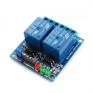 DC 24V 2 Channels High Level Trigger Optical Isolation Relay Module Blue