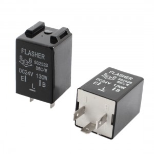 2PCS DC24V130W 3Pin Electronic LED Light Flasher Relay for Car Auto
