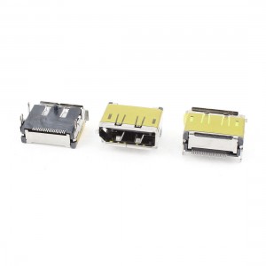 3pcs HDMI Female 19Pin SMT Socket PCB Soldering Mounting Connectors