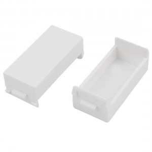 2 x White Plastic Blank Wall Plate Single Position Socket Cover
