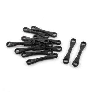 12Pcs Black Plastic Two Ended Linkage Buckles Joints 5x29x36mm for RC Helicopter