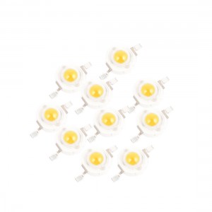 10 Pcs Warm White Light SMD LED Bead Chip Bulb Lamp 3.0-3.6V 350mA 1Watt