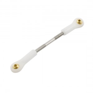 RC Model Spare Parts Plastic Double Ball Link Ends Push Rod 3x3x35mm White