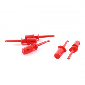5 Pcs Electronic Testing Hook Clip Grabber Probe Red for Test Work