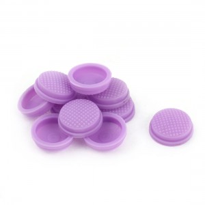 10 Pcs Silicone Waterproof Cover Protector Purple for 17mm Dia Head Switch