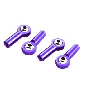 4Pcs Purple Metal Rod End Spherical Brass Ball Joints 3x6x26mm for RC Car