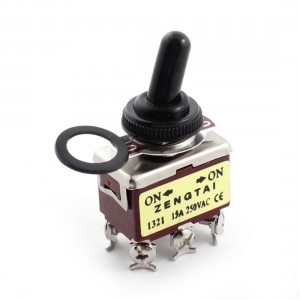 AC250V 15A ON-ON Six Screw Terminals DPDT Locking Toggle Switch