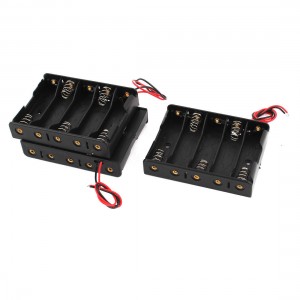 3 x 2-Leads 5x1.5V AAA Battery Box Case Holder Black