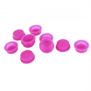 10pcs 13mm Inner Dia Protective Waterproof Silicone Switch Cover Guard Fuchsia