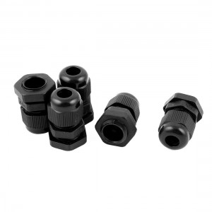 5 Pieces 4mm-8mm Diameter Cable Gland Plastic Fastener Joint Connector PG9 Black