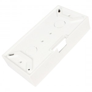 White Plastic Universal Base Box Wall Mount Plate 6.8" x 3.4" x 1.4"