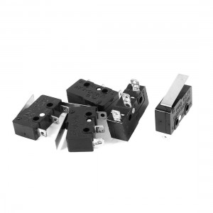 5 Pcs AC 250V/125V 3A/5A SPDT 1NO 1NC Momentary Hinge Lever Micro Switch